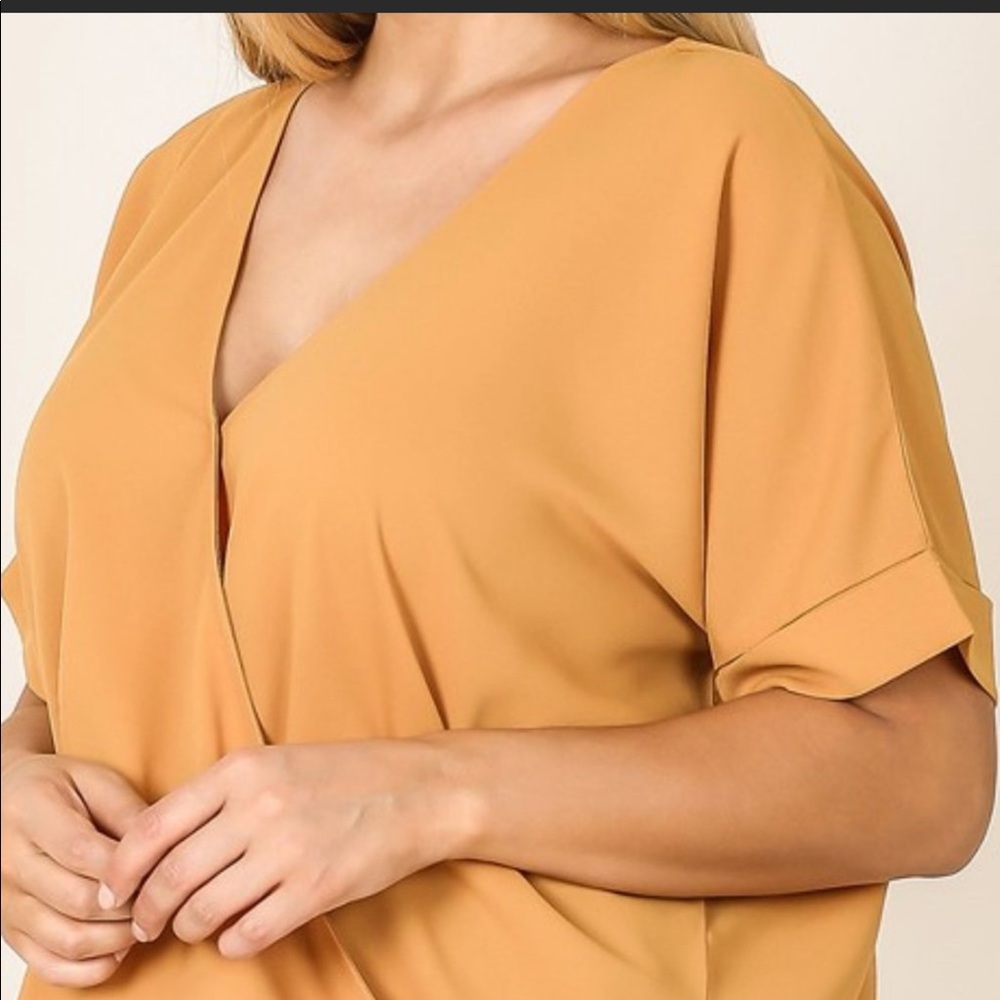 Plus Size Drape Shirt